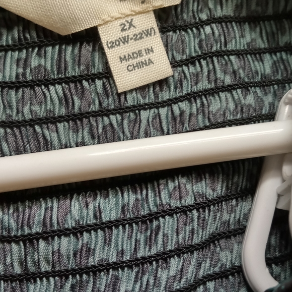 NWT Terra & Sky  Tank Dress Size 2X Teal w/Black Print - Picture 7 of 7